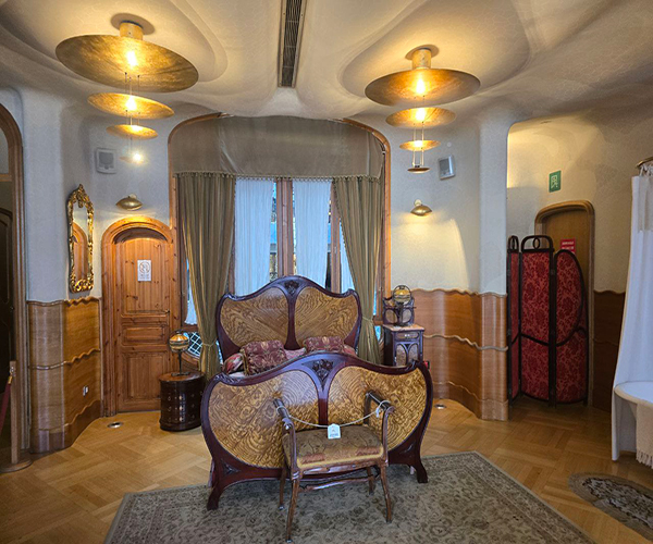 Casa Batllo interior - modernist furniture and organic design elements